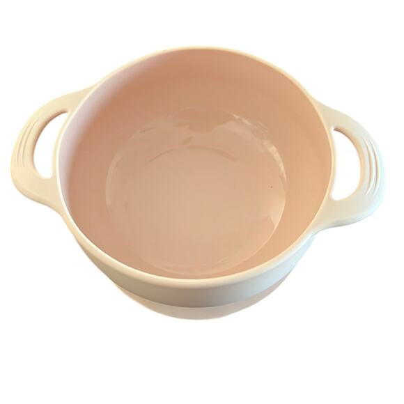 Elbebe Light Pink Silicone Baby Feeding Set Bib Bowl Fork Spoon - Picture 3 of 6